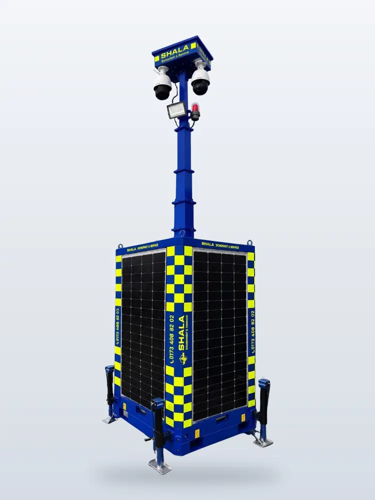 SENTRIX SOLAR mit ausgefahrenem Mast und Stützen